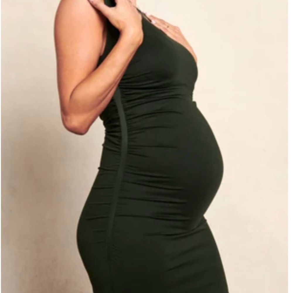 Blanqi Elegant Green Maternity Dress